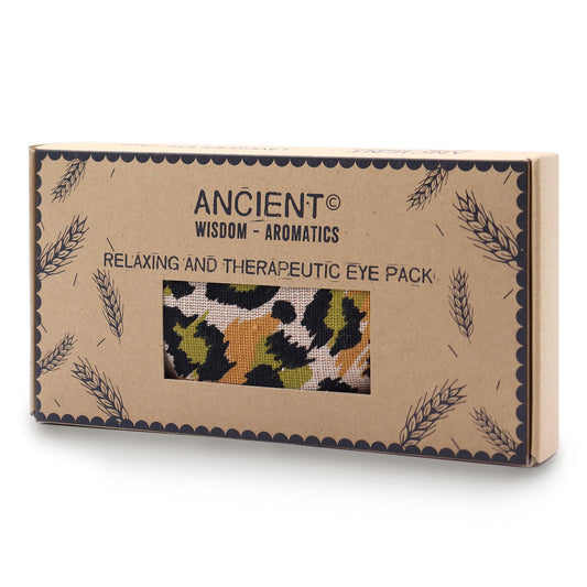 Lavender Natural Cotton and Juco Eye Pillow in Gift Box - Night Leopard - Vivid Aromas UK