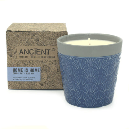 Home is Home Candle Pots - Blue Day - Vivid Aromas UK