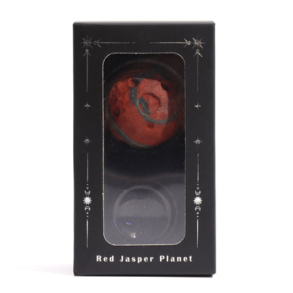 Red Jasper Planet on a Sola Goldstone Stand (MARS) - Vivid Aromas UK