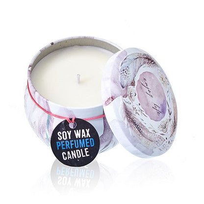 Art Tin Candle - Assorted Design - Parisian Weekend - Peonies - Vivid Aromas UK