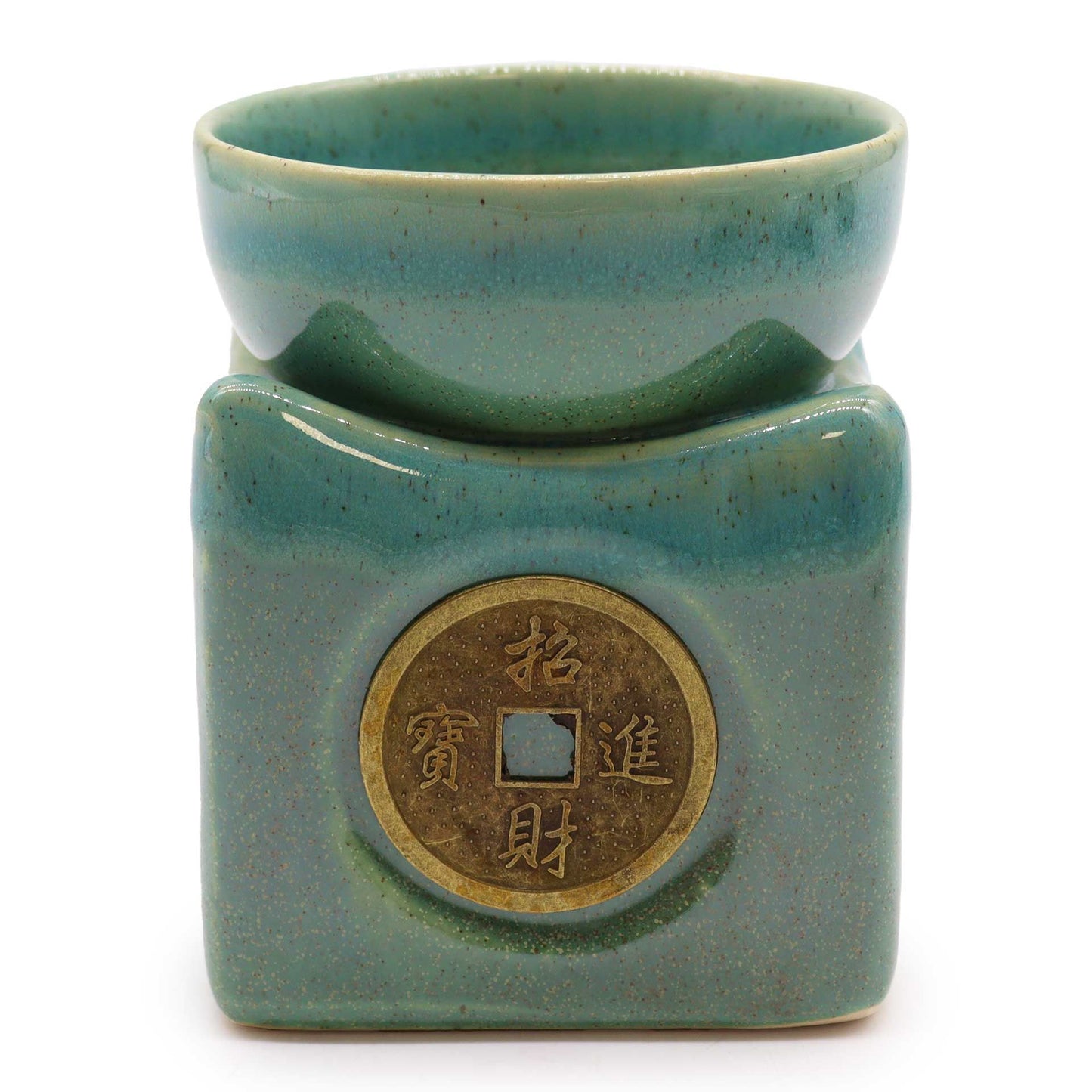 Lucky Coin Large Oil Burner - Jade - Vivid Aromas UK