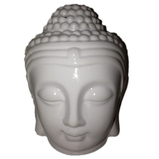 Buddah Head Oil Burner - White - Vivid Aromas UK
