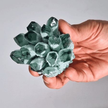 Crafted Quartz Cluster - Green Ghost Quartz - Vivid Aromas UK