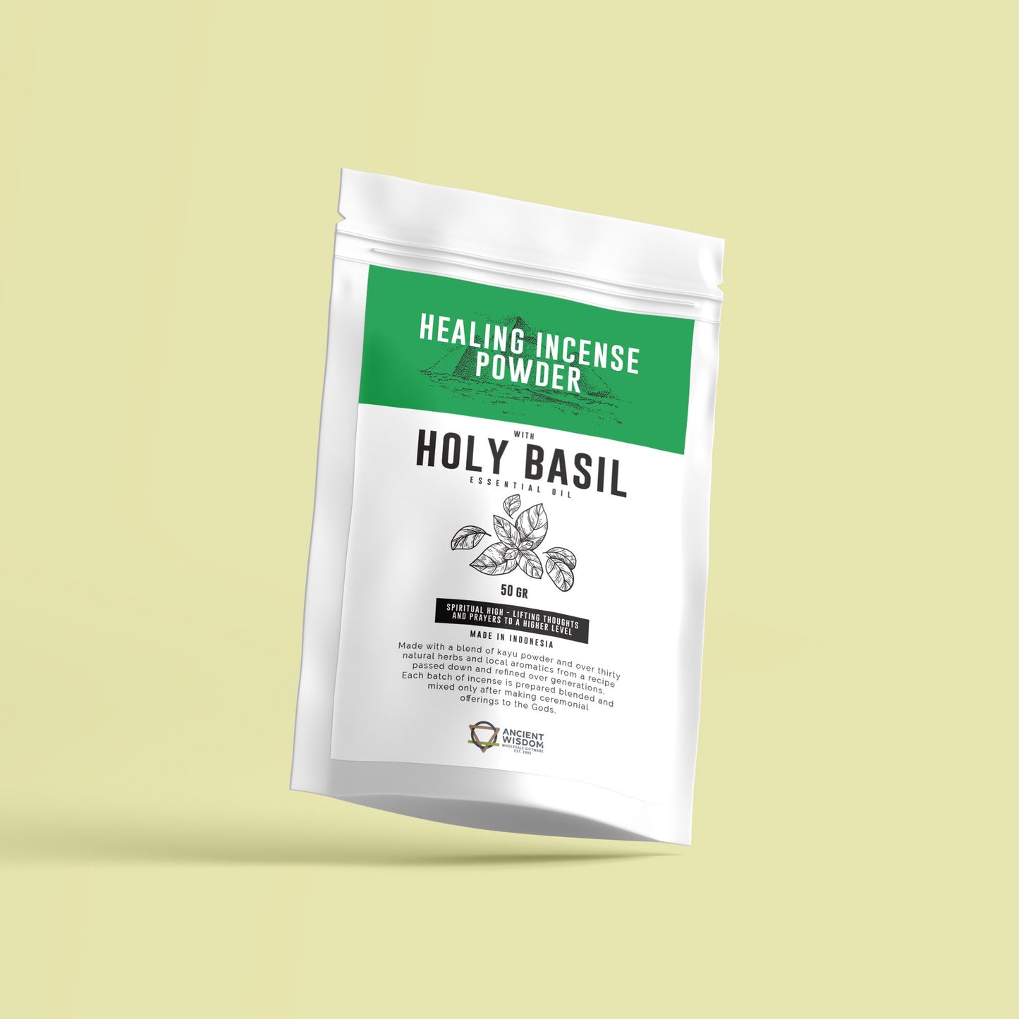 Healing Incense Powder - Holy Basil 50gm - Vivid Aromas UK