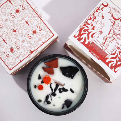 Hop Hare Crystal Magic Flower Candle - The Devil - Vivid Aromas UK
