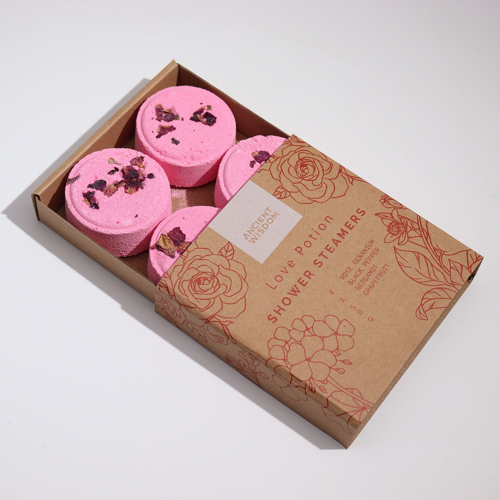Zen Shower Steamers - Therapy Wellness Gift Set - Love Potion - Vivid Aromas UK