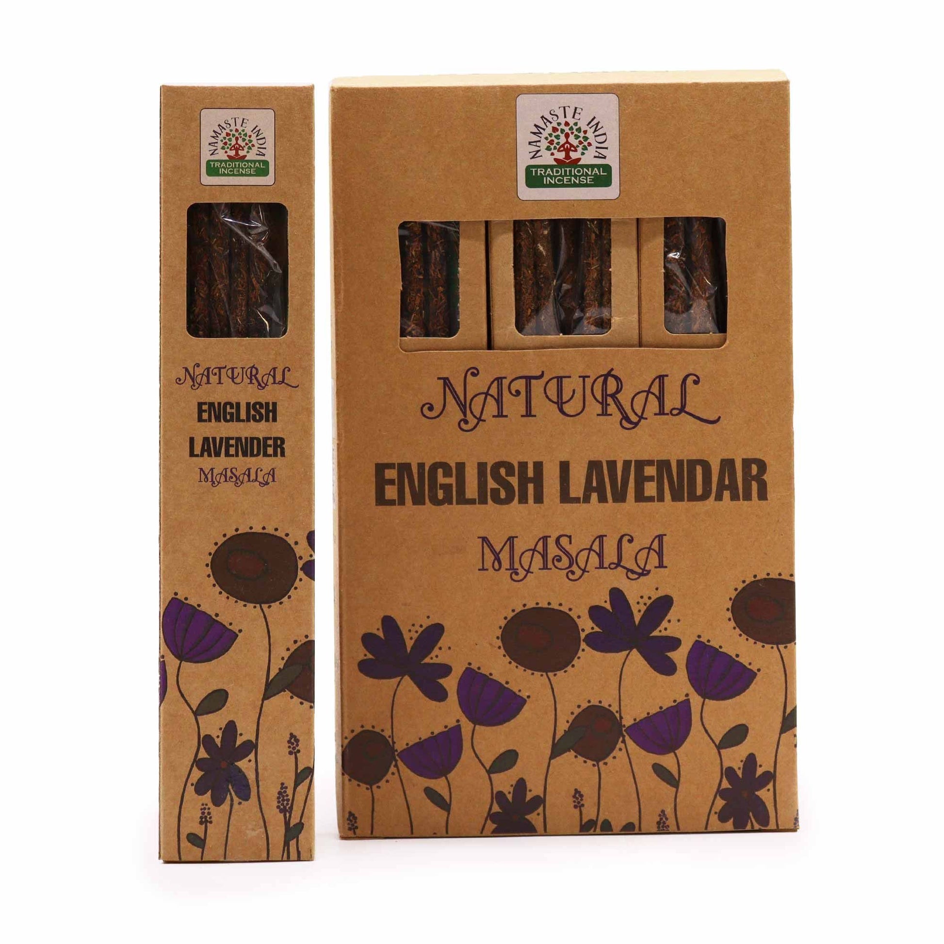 Natural Botanical Masala Incense - English Lavender - Vivid Aromas UK