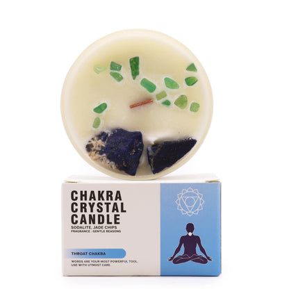Chakra Crystal Candles - Throat Chakra - Vivid Aromas UK