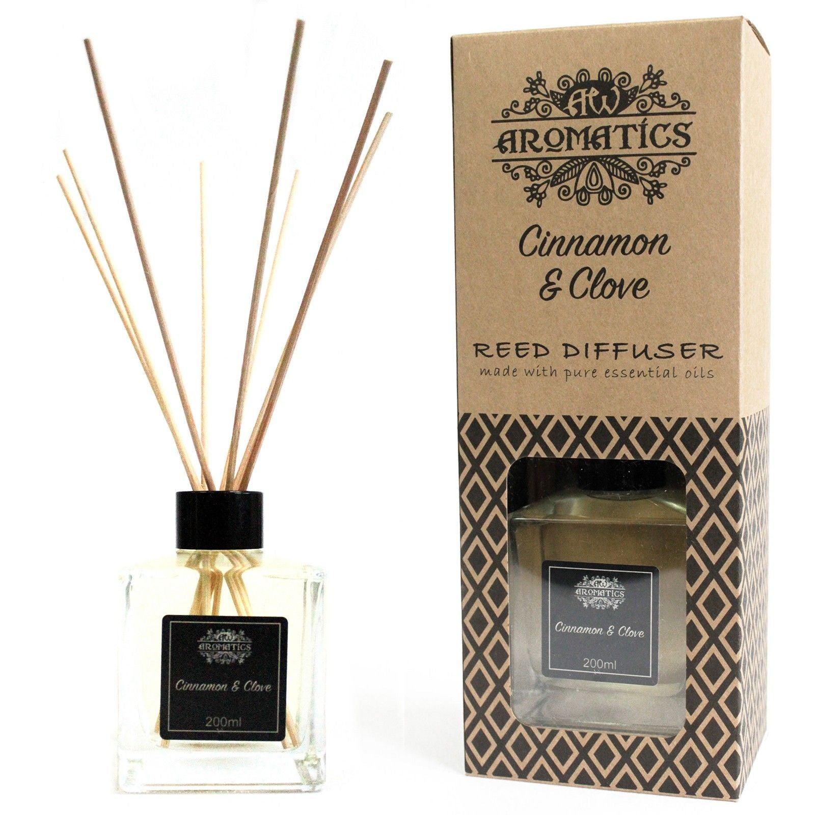 200ml Cinnamon & Clove Essential Oil Reed Diffuser - Vivid Aromas UK