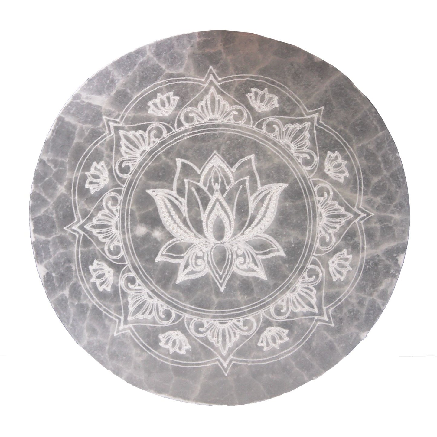 Medium Charging Plate 10cm - Lotus Mandala - Vivid Aromas UK