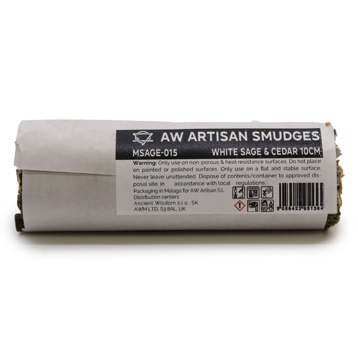 Smudge Stick - White Sage & Cedar 10cm - Vivid Aromas UK
