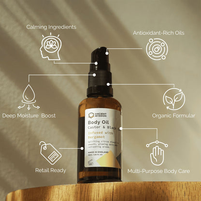 Organic Body Oil 50ml - Bergamot - Vivid Aromas UK