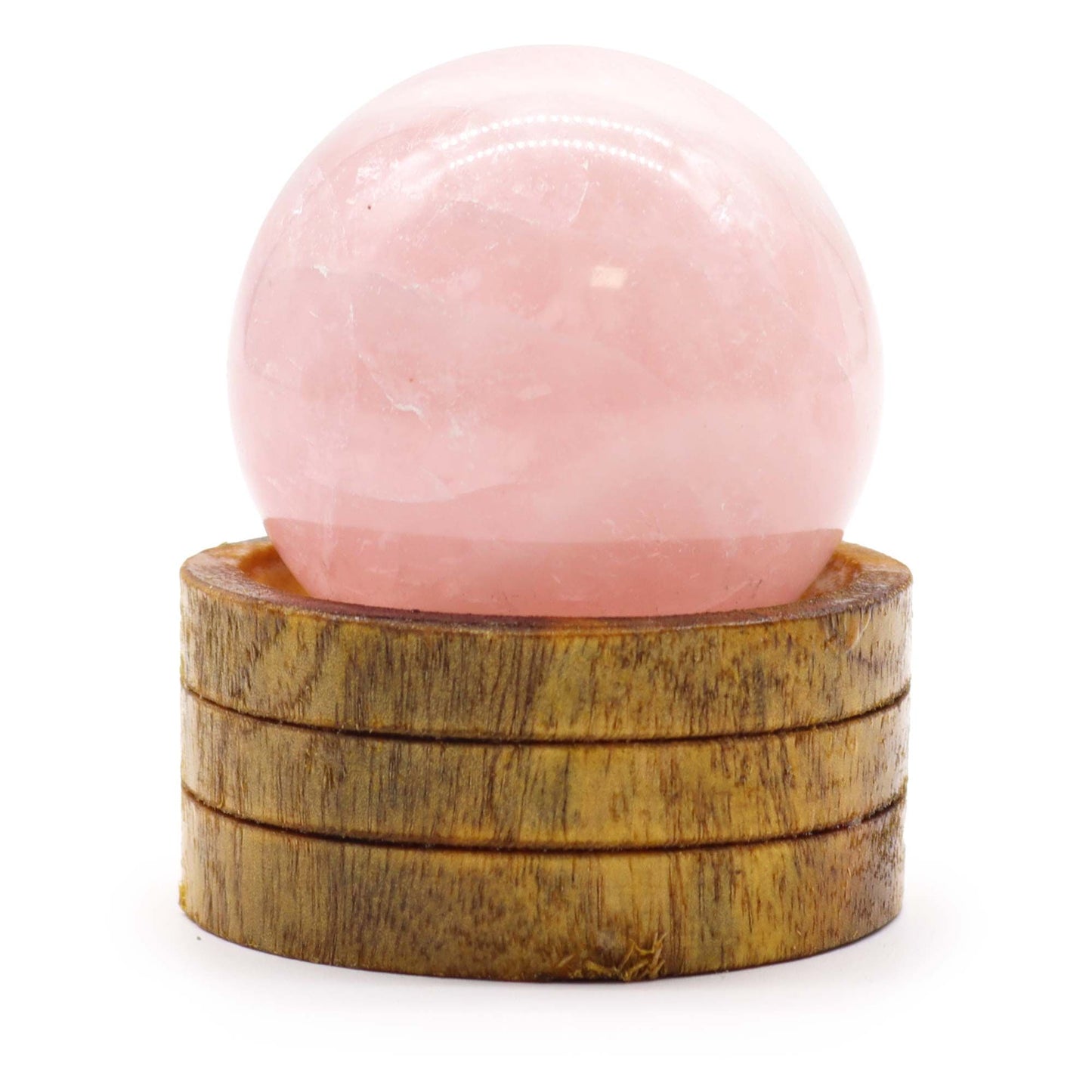 Gemstone Sphere 50mm - Rose Quartz with Stand - Vivid Aromas UK