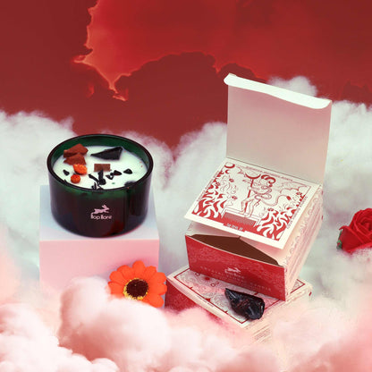 Hop Hare Crystal Magic Flower Candle - The Devil - Vivid Aromas UK