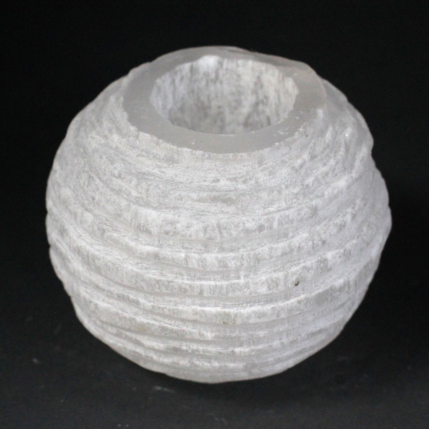 Selenite Snowball Candle Holder - 8 cm - Vivid Aromas UK