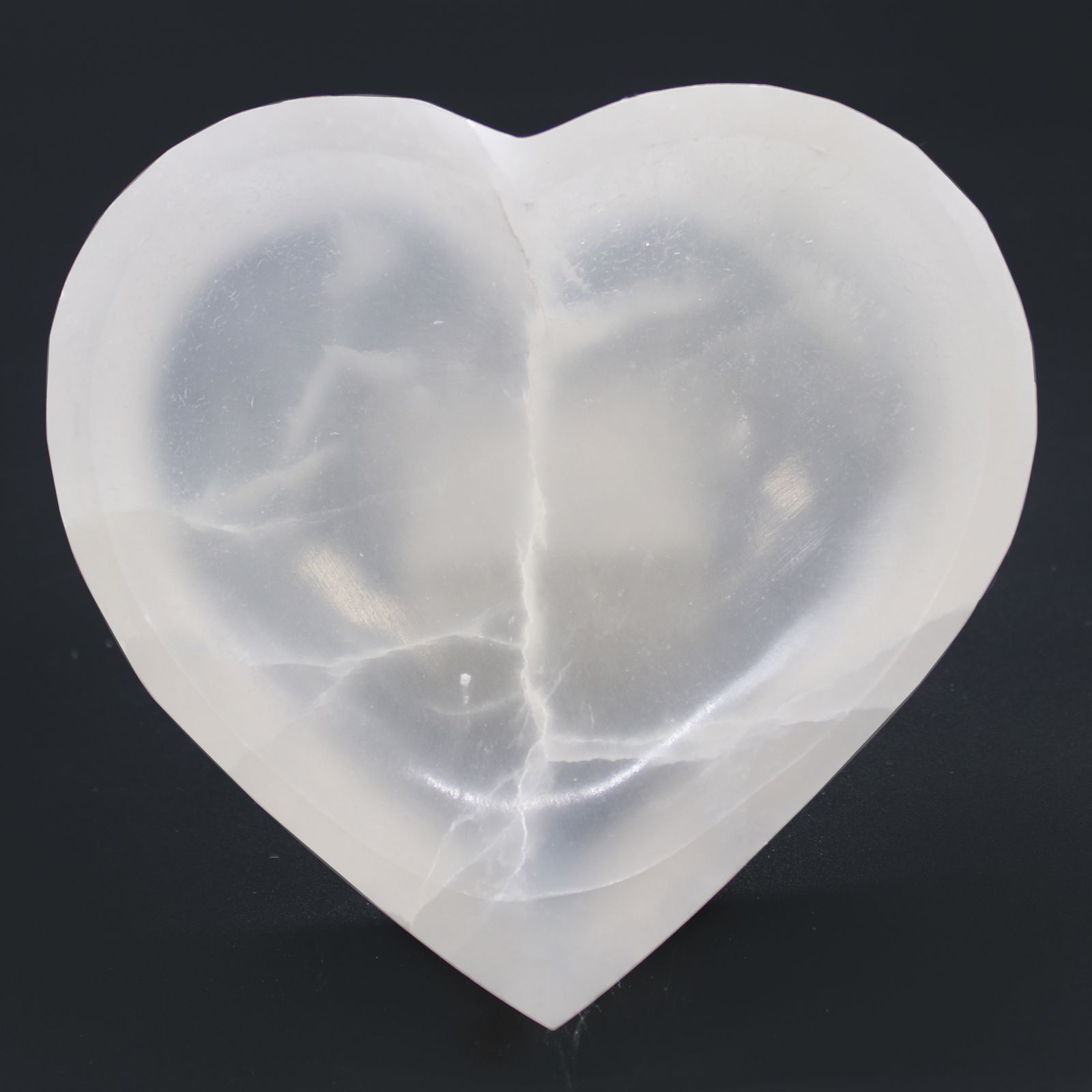Selenite Heart Bowl - 15cm - Vivid Aromas UK
