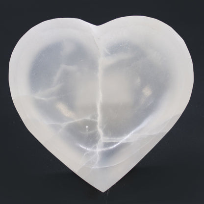 Selenite Heart Bowl - 15cm - Vivid Aromas UK