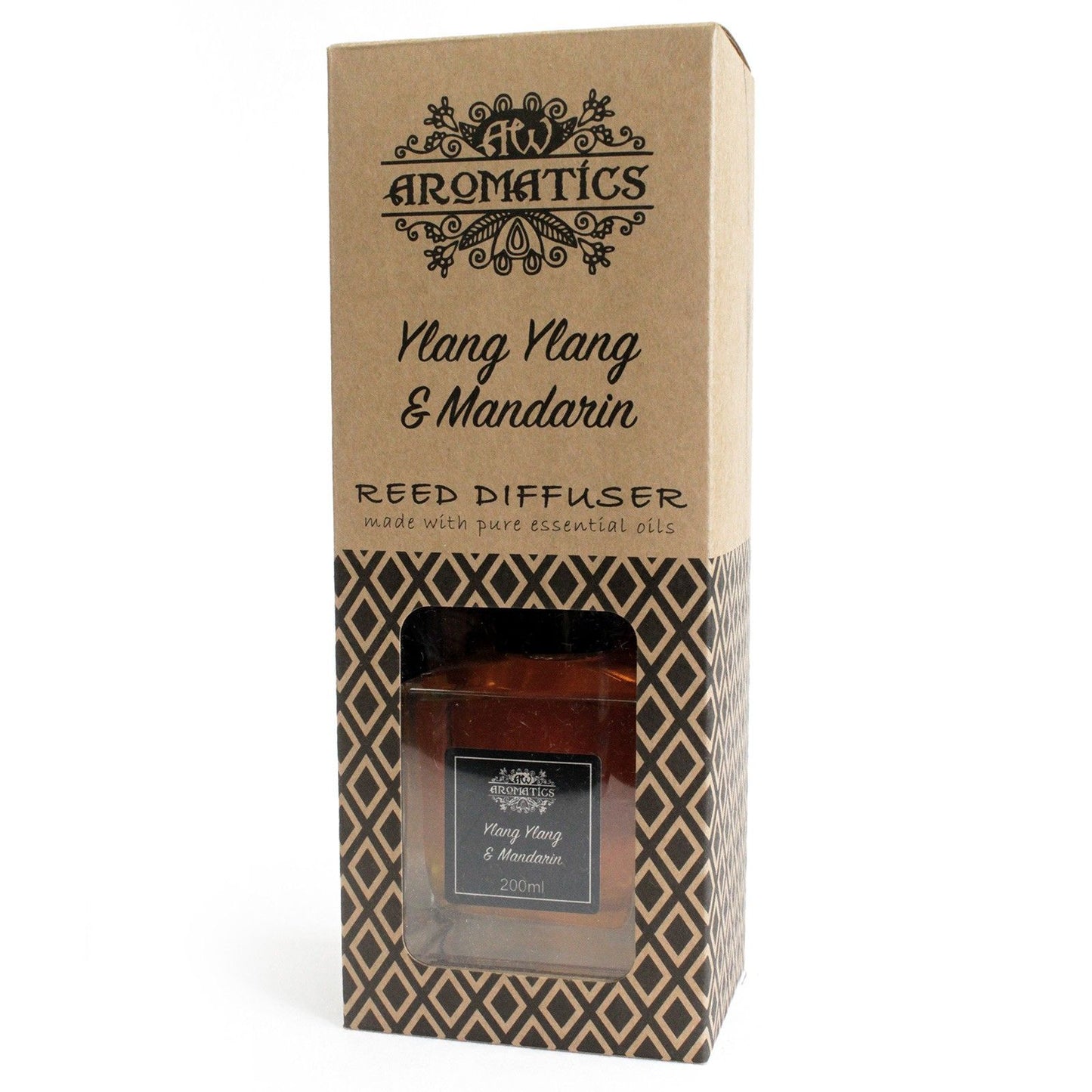 200ml Ylang Ylang & Mandarin Essential Oil Reed Diffuser - Vivid Aromas UK