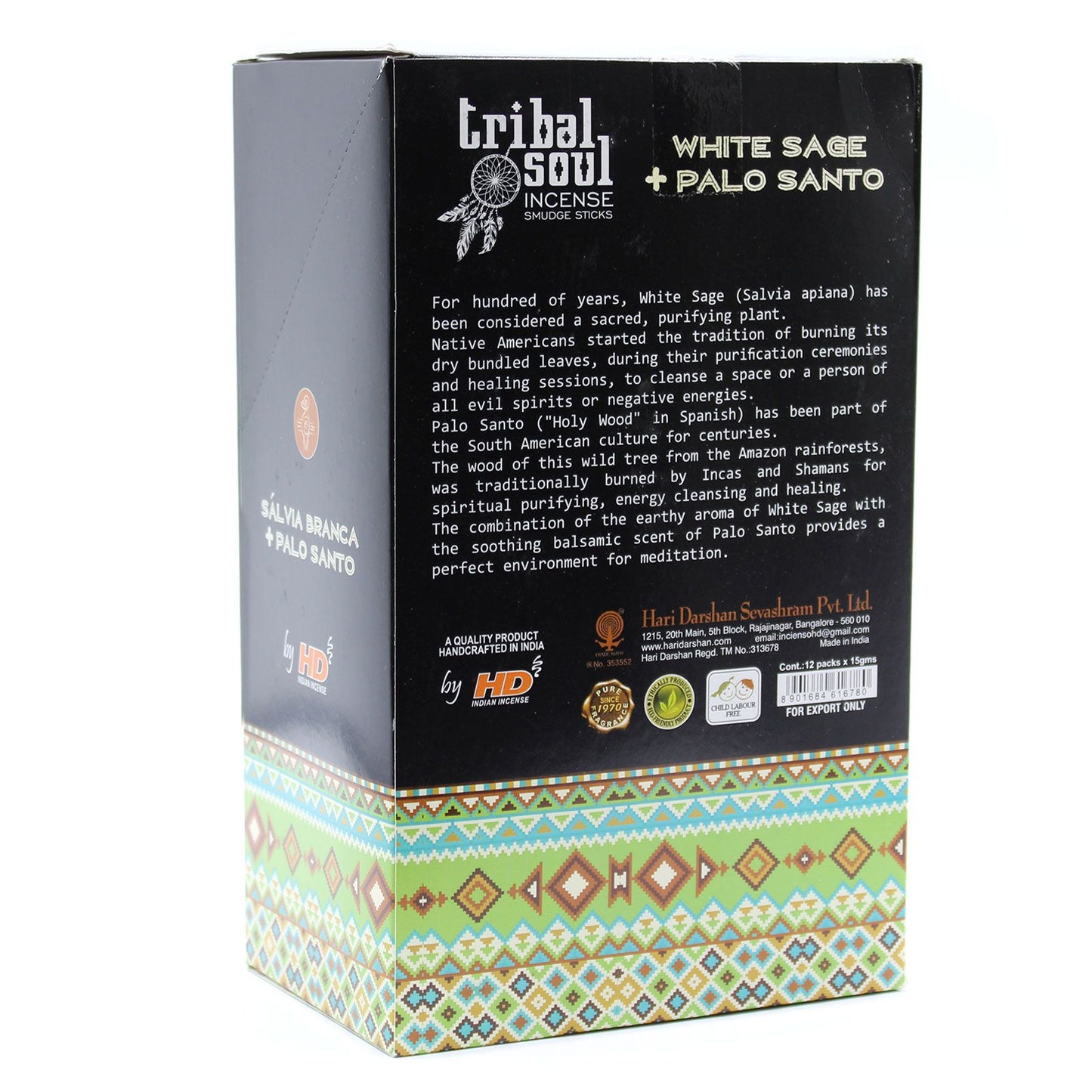 Tribal Soul Incense Sticks - White Sage + Palo Santo - Vivid Aromas UK