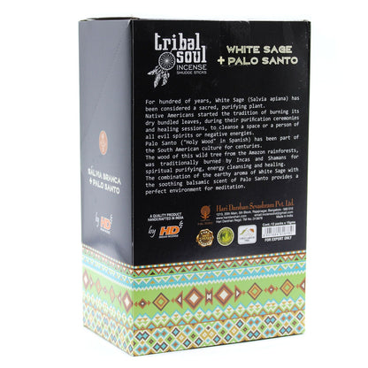Tribal Soul Incense Sticks - White Sage + Palo Santo - Vivid Aromas UK