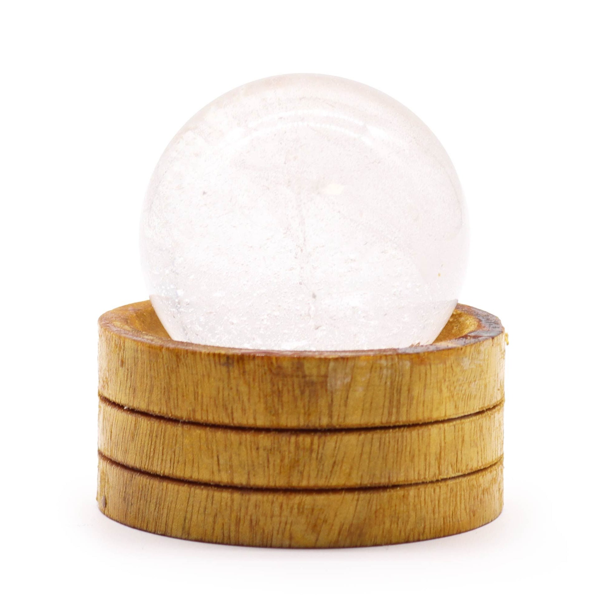 Gemstone Sphere 50mm - Clear Quartz with Stand - Vivid Aromas UK