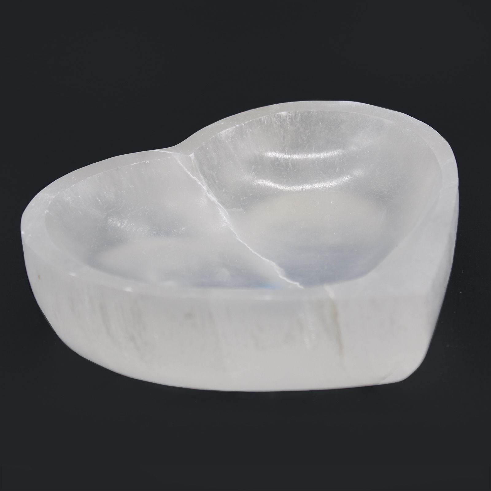 Selenite Heart Bowl - 15cm - Vivid Aromas UK