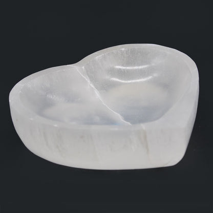 Selenite Heart Bowl - 15cm - Vivid Aromas UK