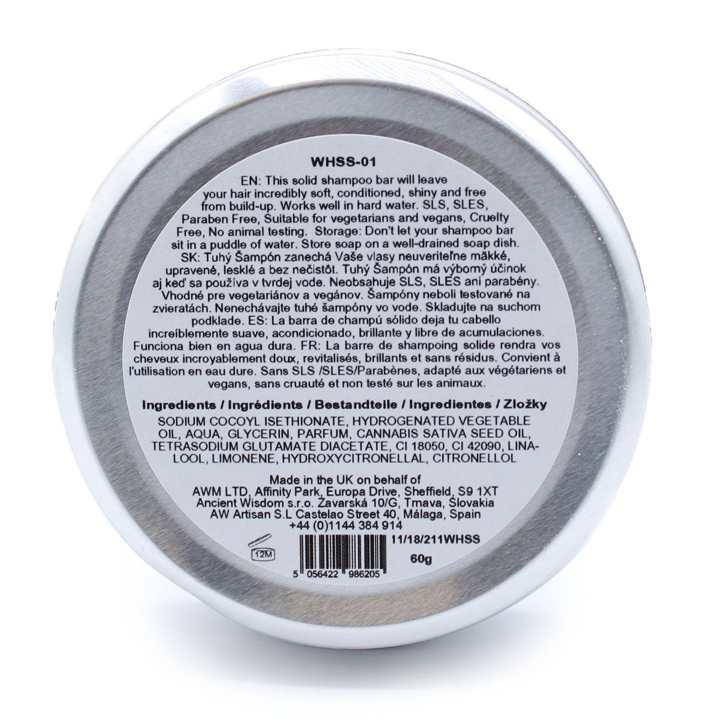 Wild Hare Solid Shampoo 60g - Orchid - Vivid Aromas UK