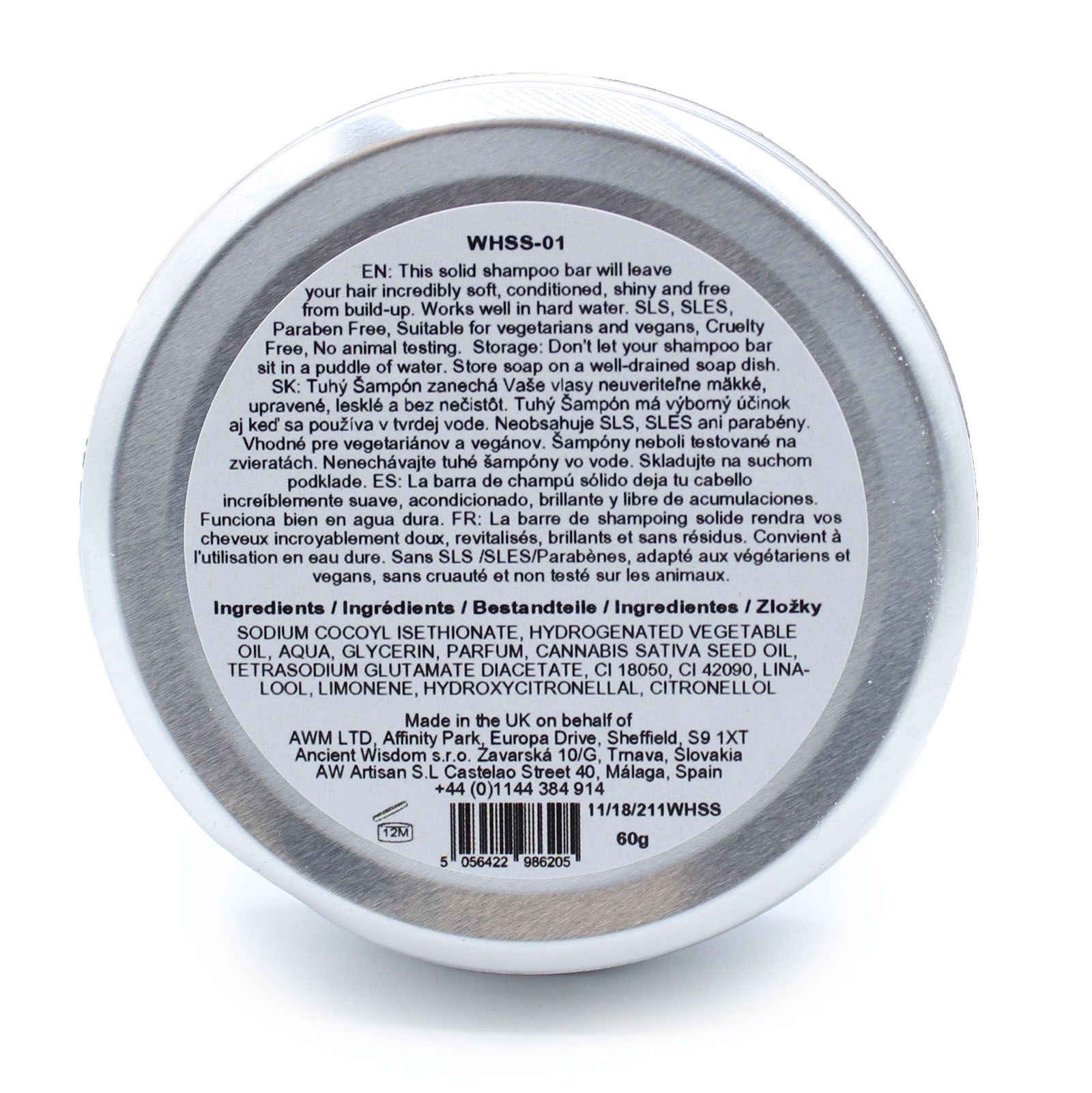 Wild Hare Solid Shampoo 60g - Orchid - Vivid Aromas UK
