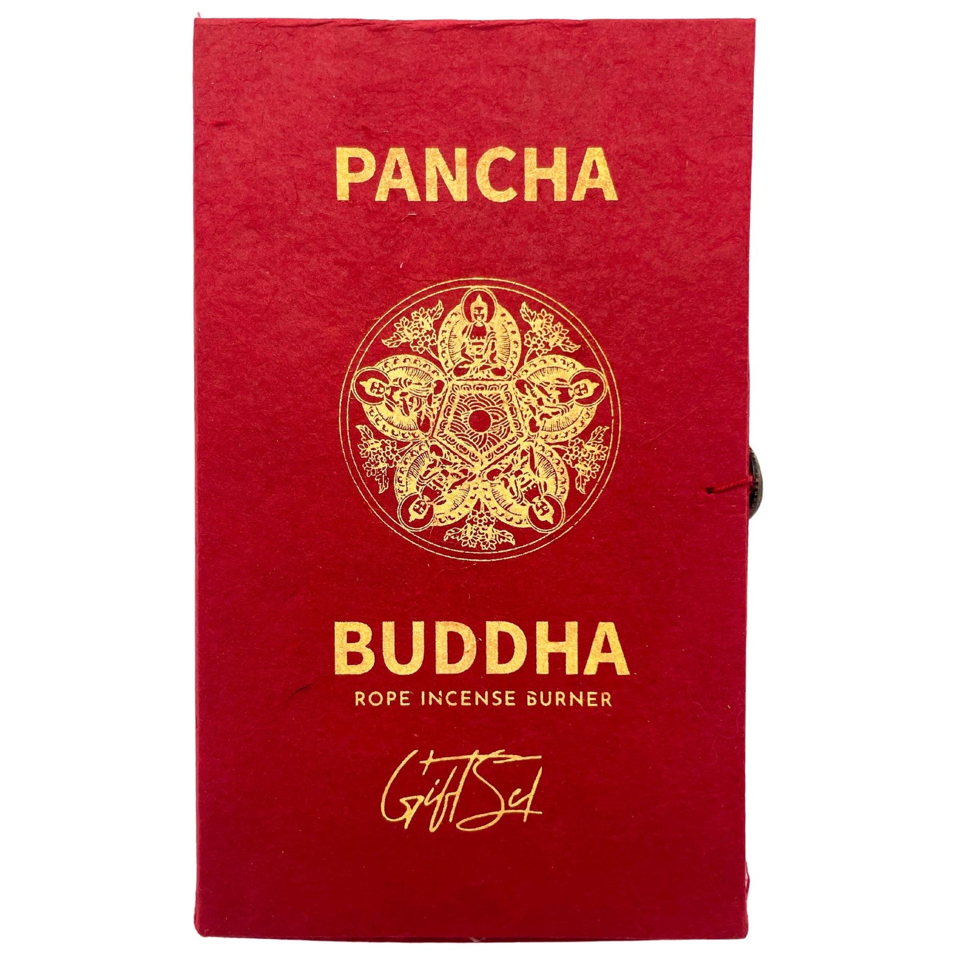 Rope Incense and Silver Plated Holder Set - Pancha Buddha - Vivid Aromas UK
