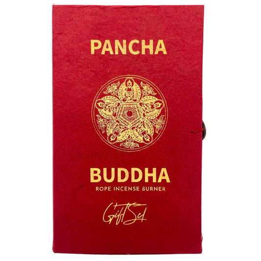 Rope Incense and Silver Plated Holder Set - Pancha Buddha - Vivid Aromas UK