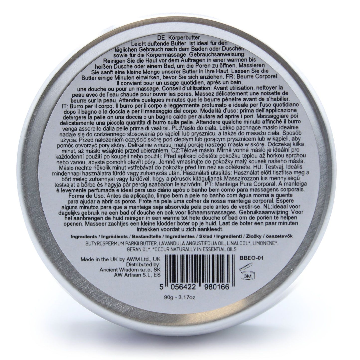 Aromatherapy Shea Body Butter 90g - Lavender - Vivid Aromas UK