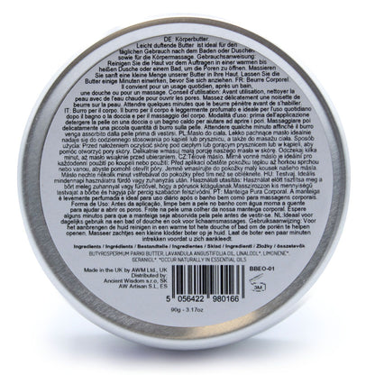 Aromatherapy Shea Body Butter 90g - Lavender - Vivid Aromas UK