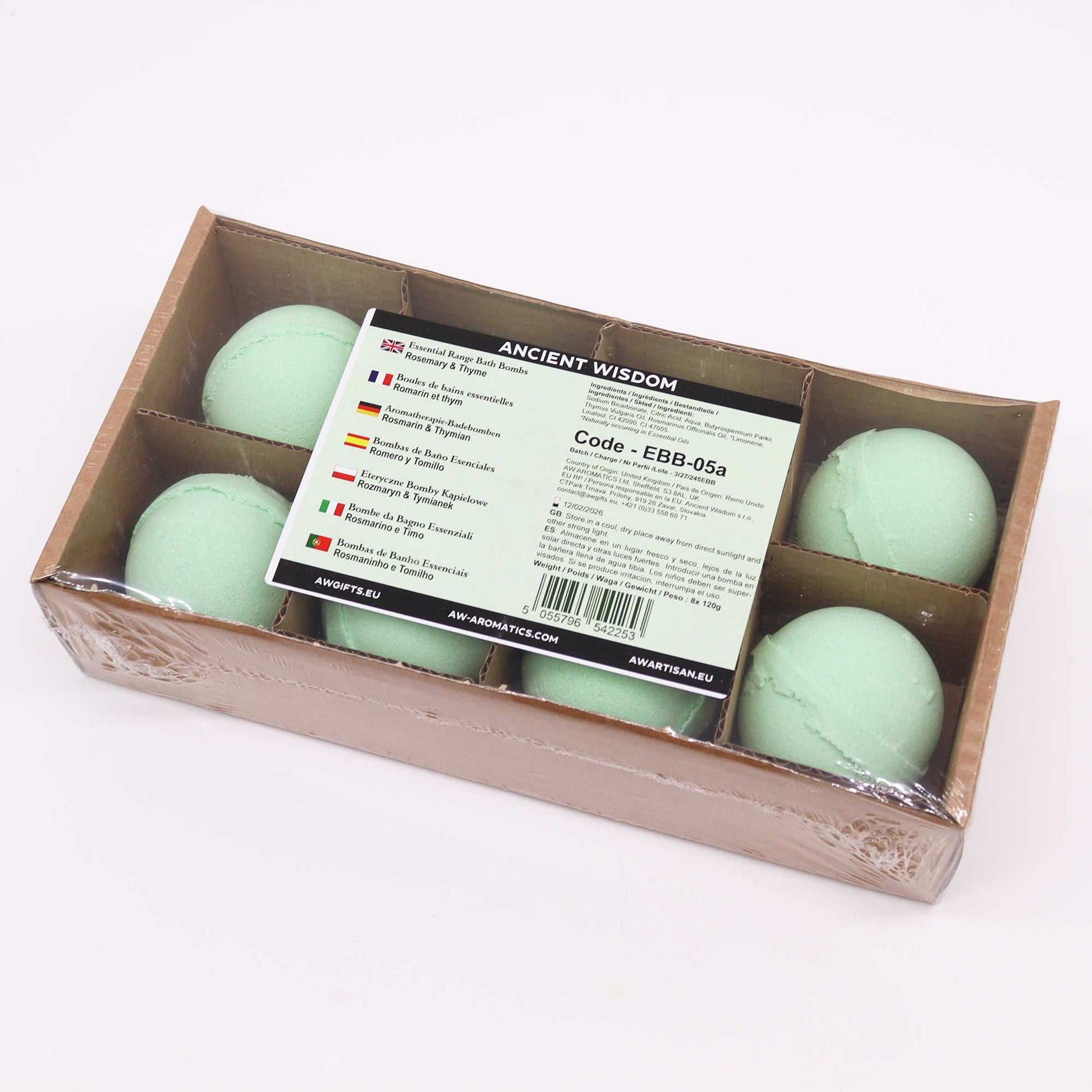 Essential Oil Bath Bomb - Rosemary & Thyme - Vivid Aromas UK