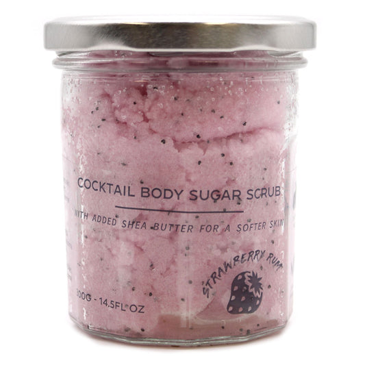 Fragranced Sugar Body Scrub - Strawberry Rum 300g - Vivid Aromas UK
