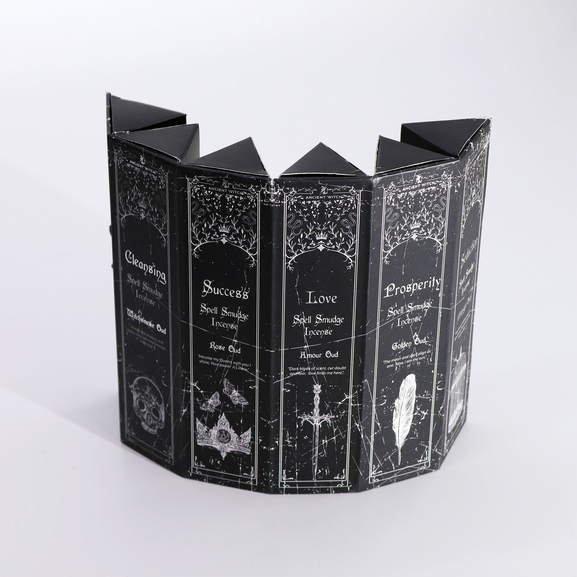 Pyramid Shape Display Incense - Set of 5 Ancient Witch Scents & Spells - Vivid Aromas UK