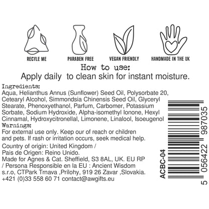 Agnes + Cat Hand & Body Cream - Moroccan Roll - Vivid Aromas UK