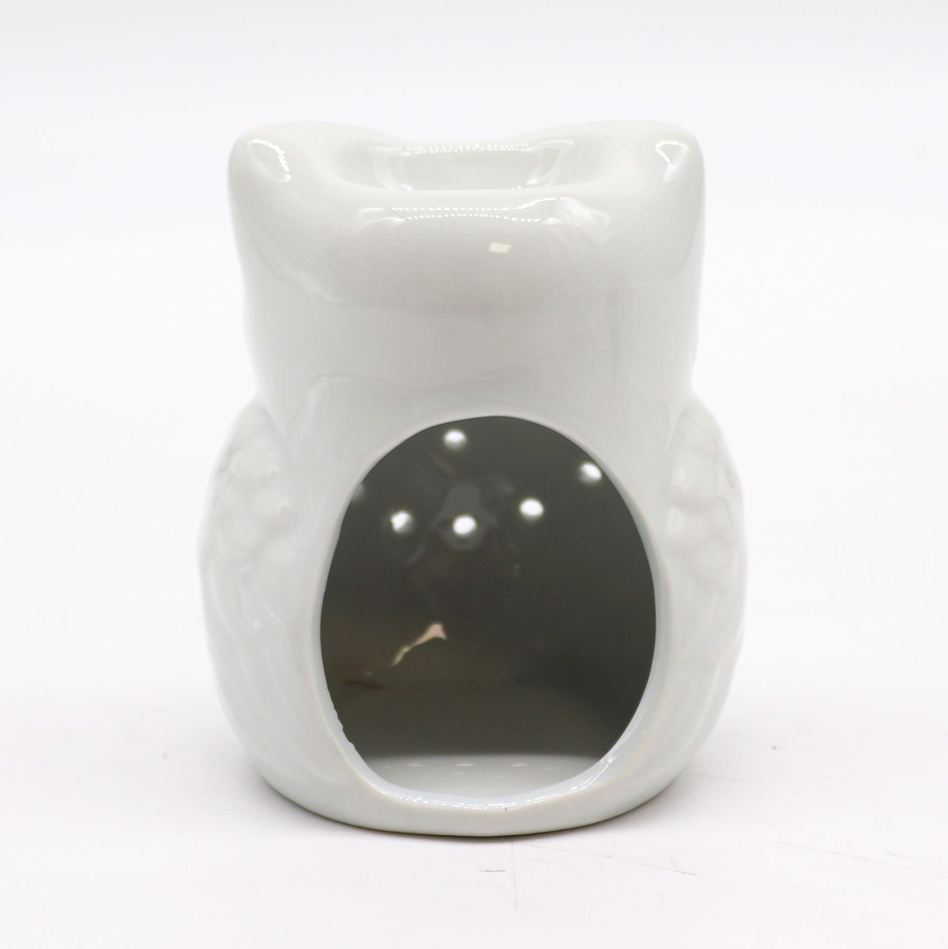 Classic White Oil Burner - Tall Owl - Vivid Aromas UK