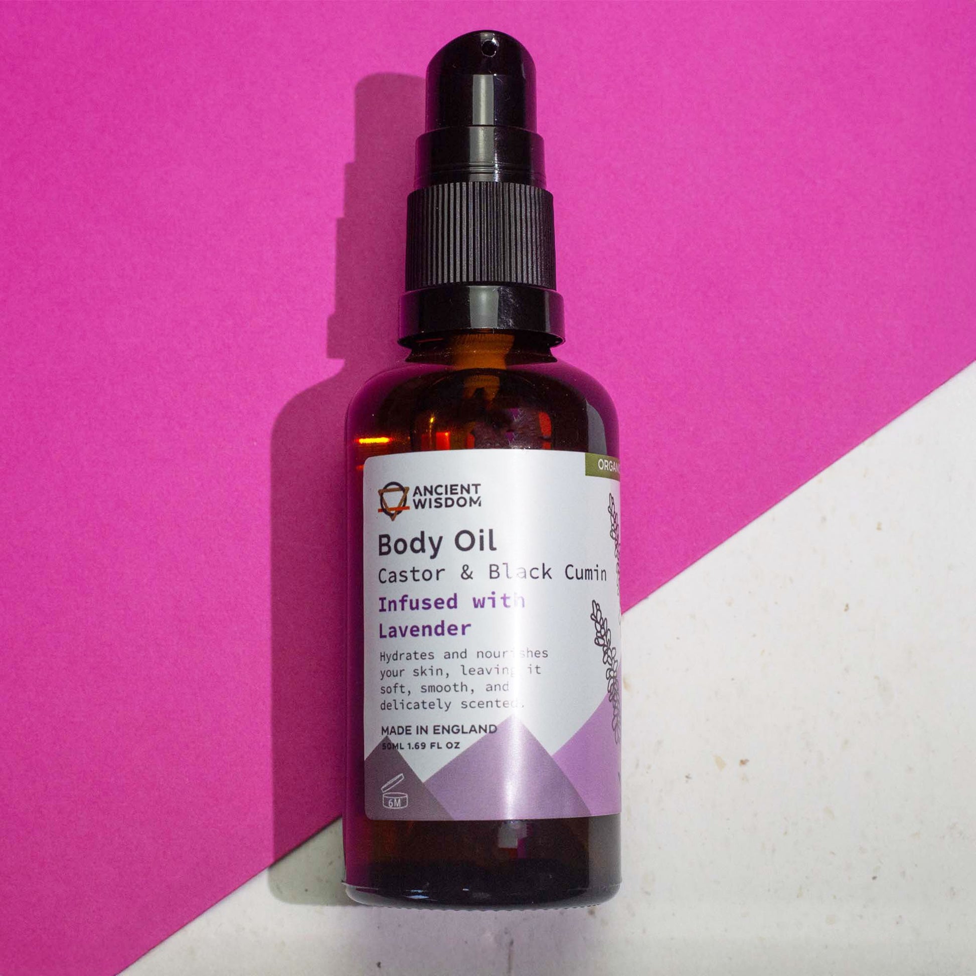 Organic Body Oil 50ml - Lavender - Vivid Aromas UK