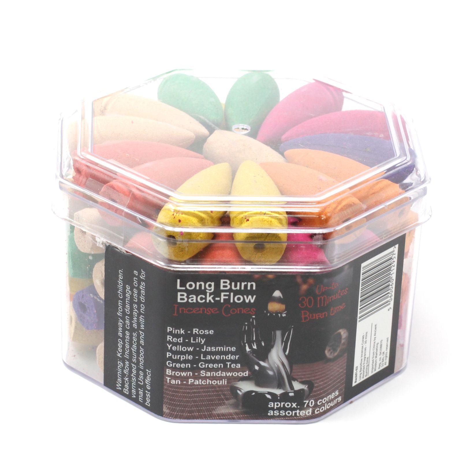 Long Backflow Incense Cones - Assorted Fragrances - 30 mins Burning time - Vivid Aromas UK