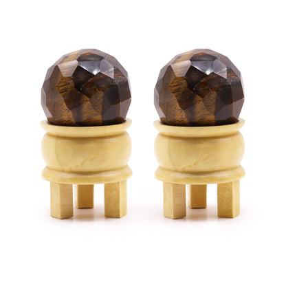 Gemstone Faceted Healing Ball & Stand - Tigereye - Vivid Aromas UK