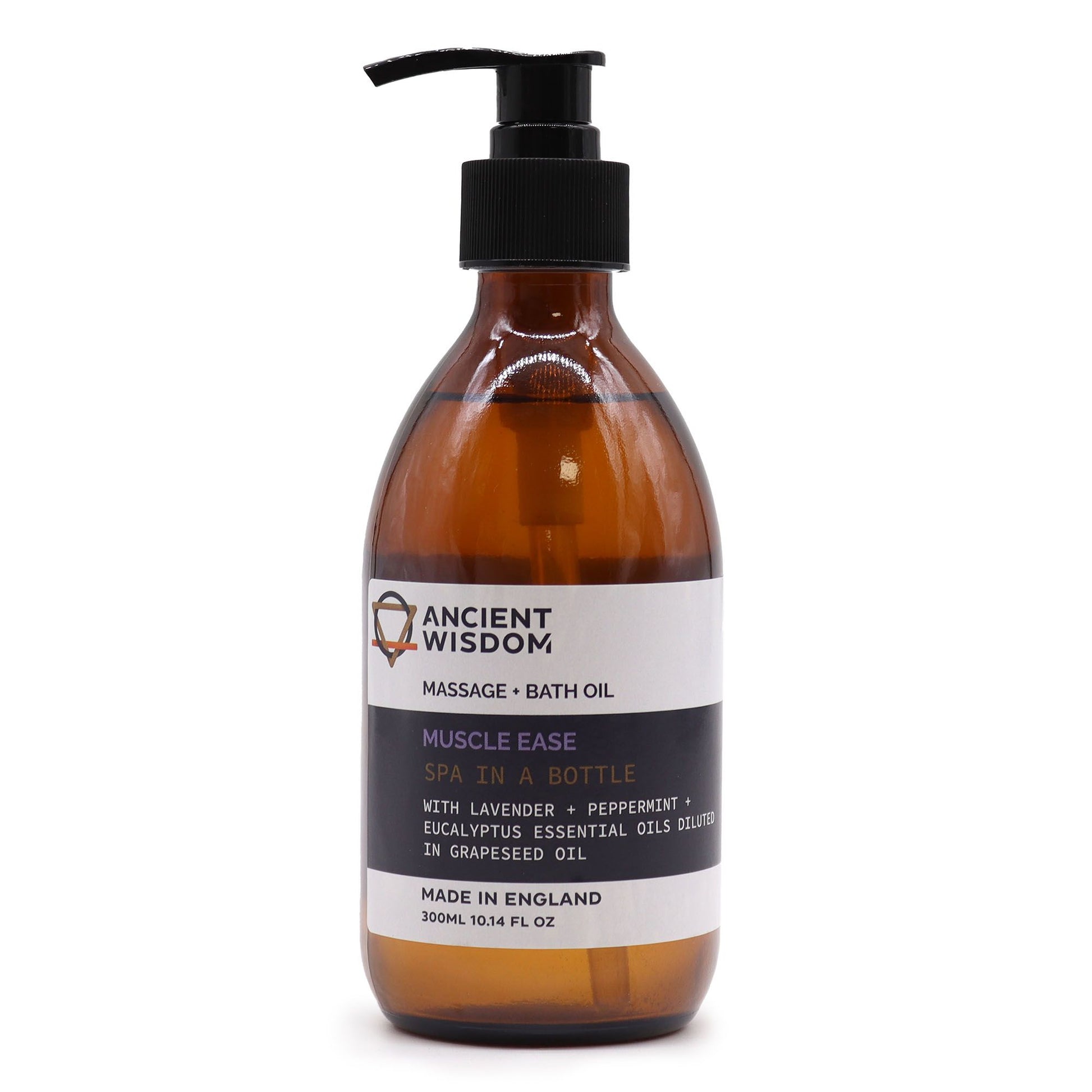 Aromatherapy Massage and Bath Oil - Muscle Ease 300ml - Vivid Aromas UK
