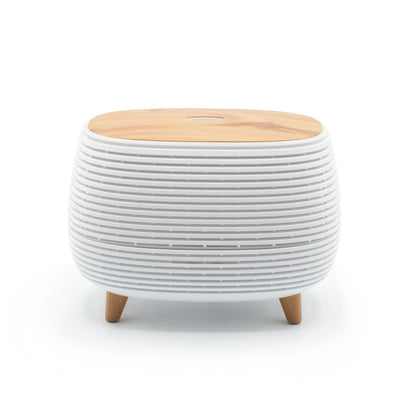 Futuristic Ribbed Aroma Diffuser with Colour-Changing Light - Vivid Aromas UK
