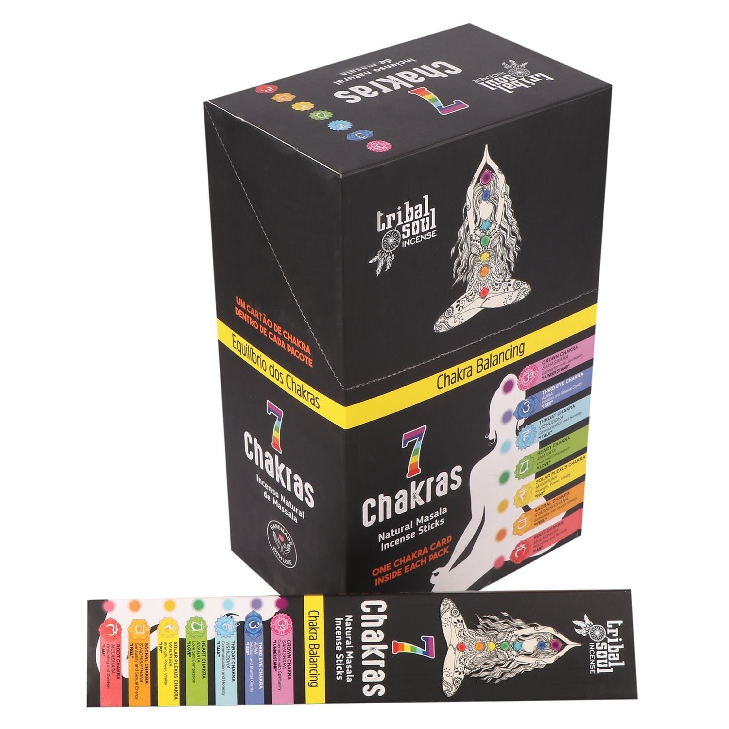 Tribal Soul Incense Sticks - 7 Chakras with Message Card - Vivid Aromas UK