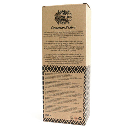 200ml Cinnamon & Clove Essential Oil Reed Diffuser - Vivid Aromas UK