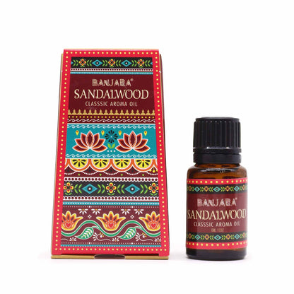 Banjara Indian Fragrance Oil 10ml - Sandalwood - Vivid Aromas UK