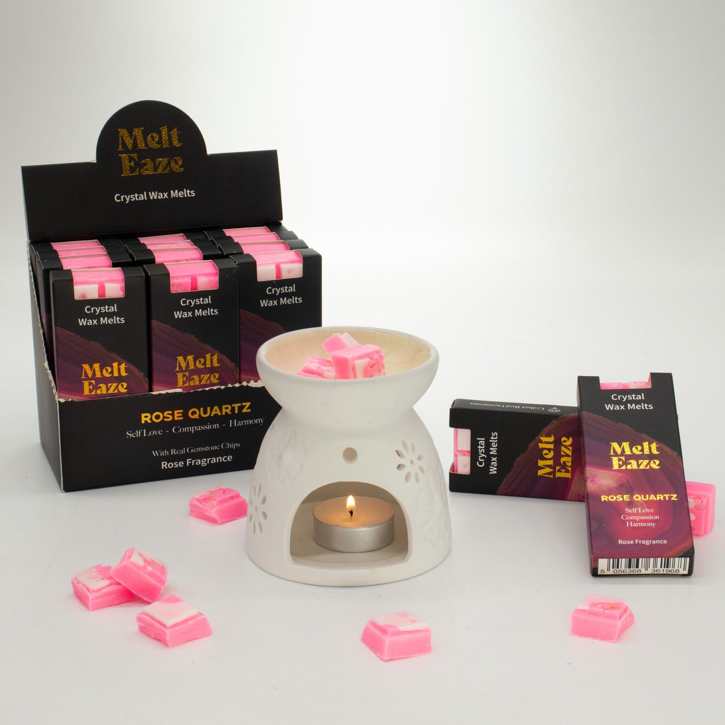 MeltEaze Wax Melts 50g - Rose Quartz Love - Rose - Vivid Aromas UK