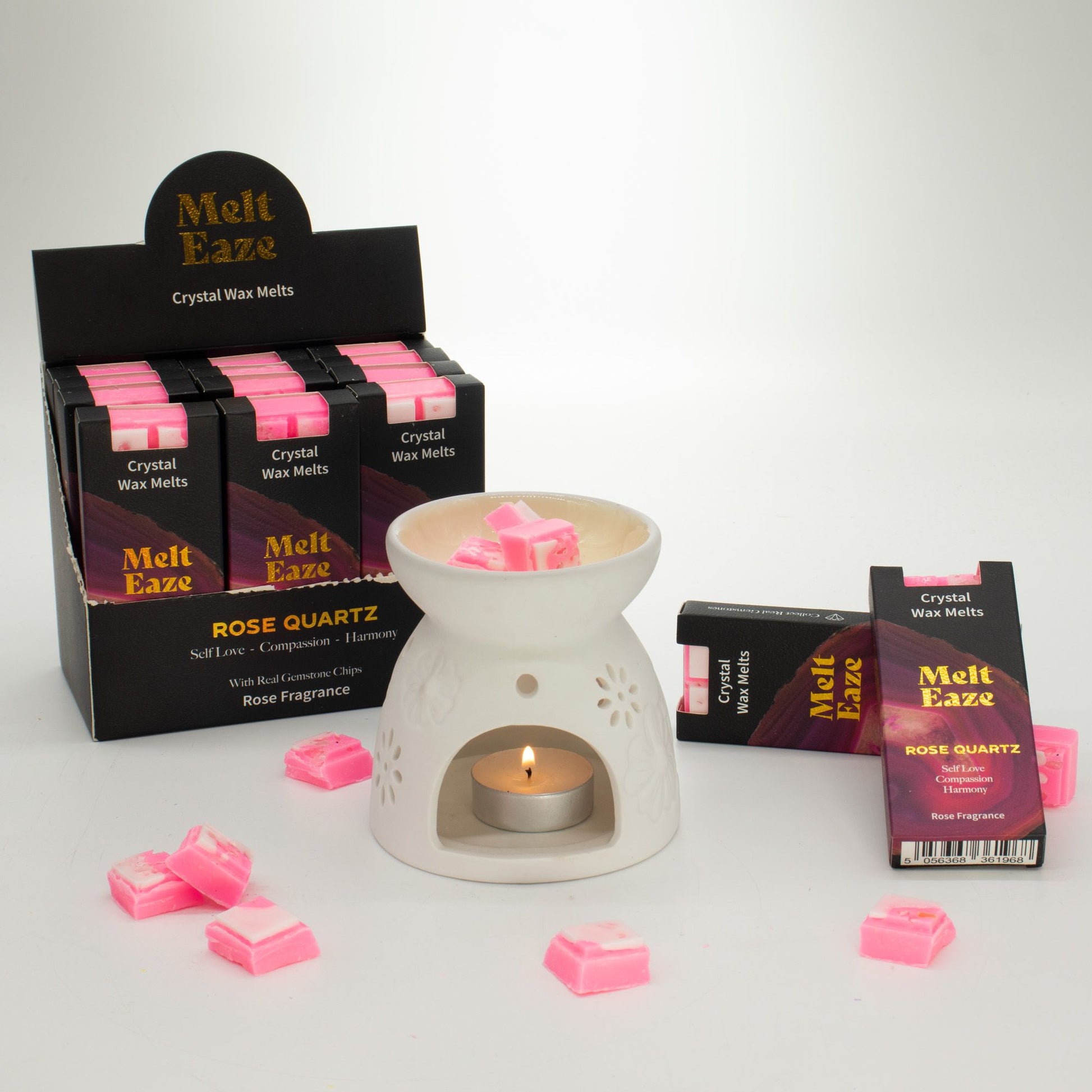 MeltEaze Wax Melts 50g - Rose Quartz Love - Rose - Vivid Aromas UK