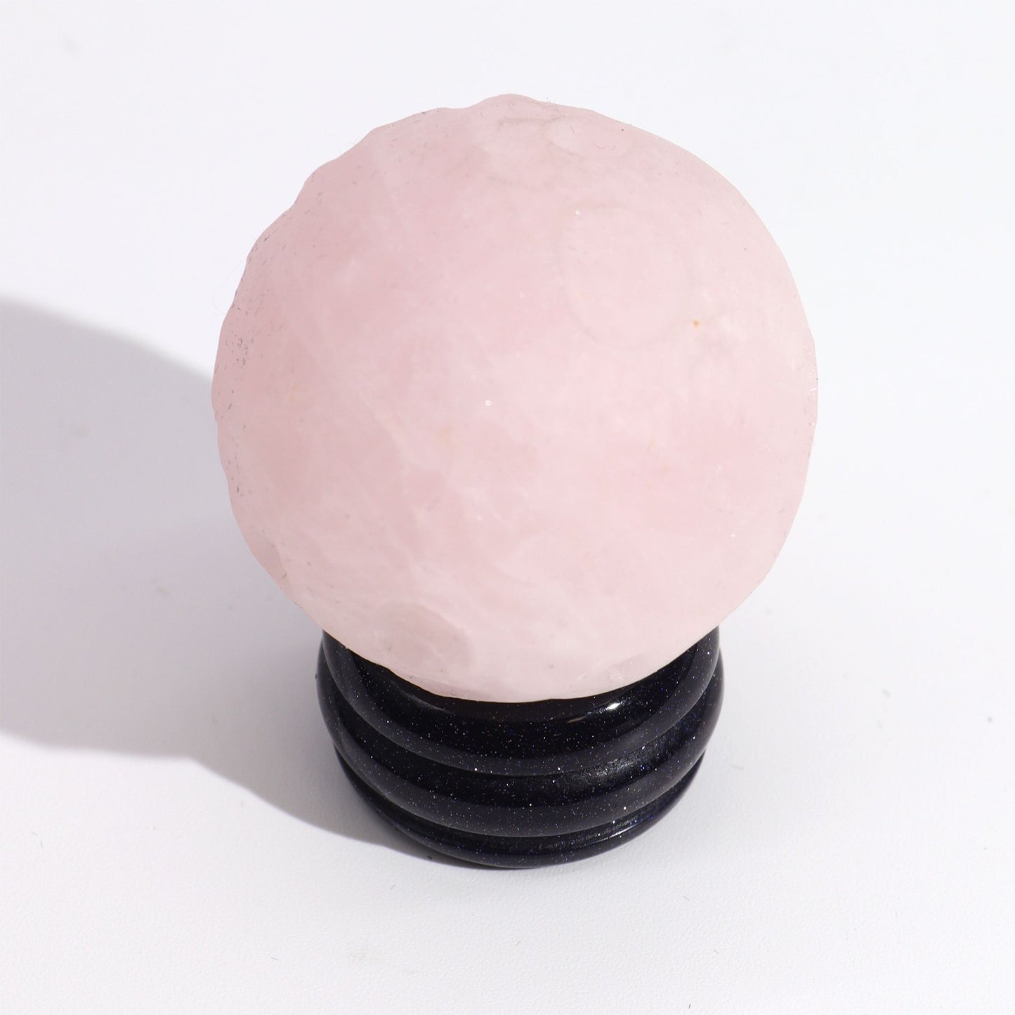 Rose Quartz Planet on a Sola Goldstone Stand (VENUS) - Vivid Aromas UK