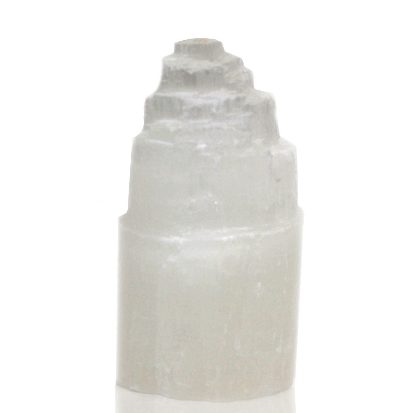 Natural Selenite Tower Lamp - 15 cm - Vivid Aromas UK